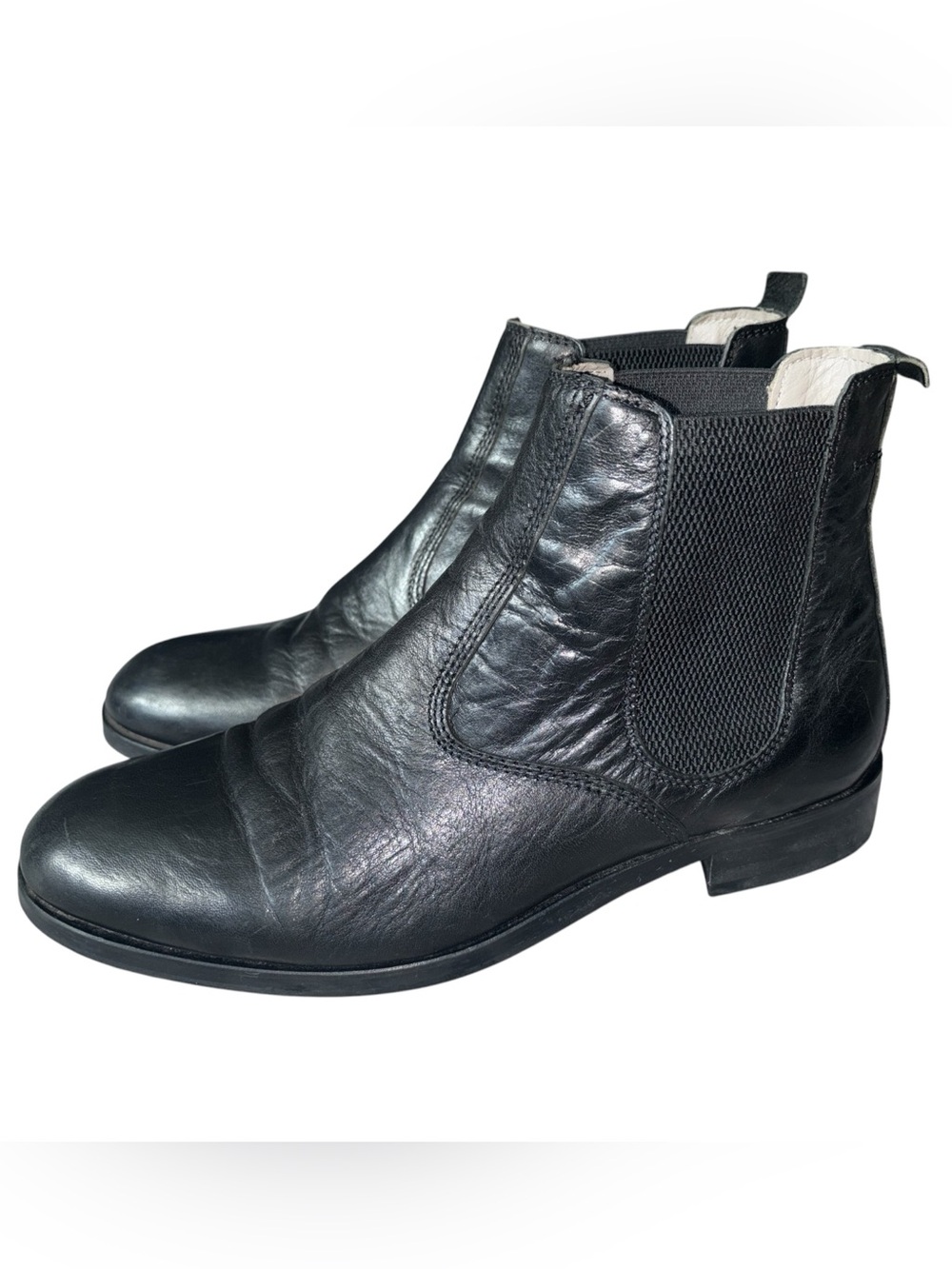 All saints Gus black leather Chelsea boots
 size 10